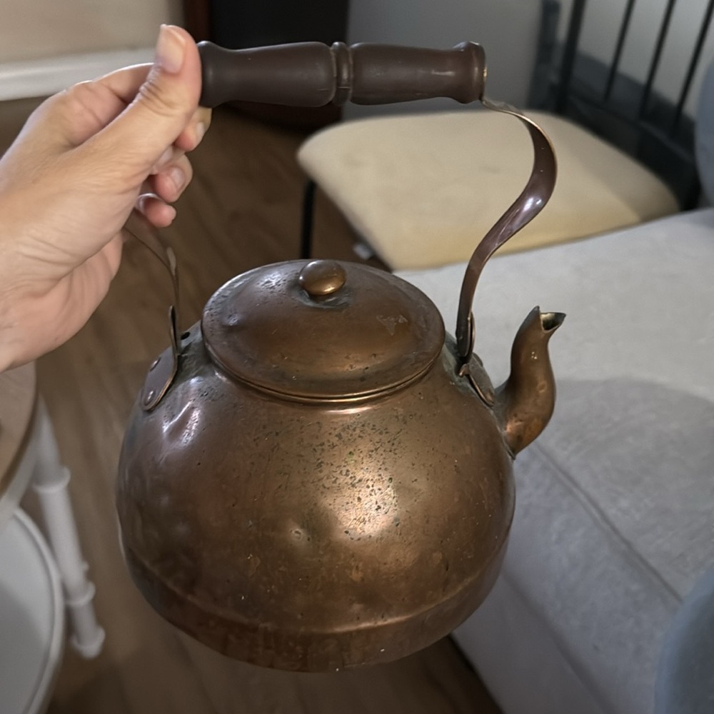 Vintage Copper Teapot Made in Portugal